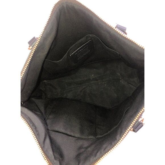 Coach Handbag Tote Bag Brown Zip Top Signature PVC Leather D1822 F29208 - Picture 4 of 7